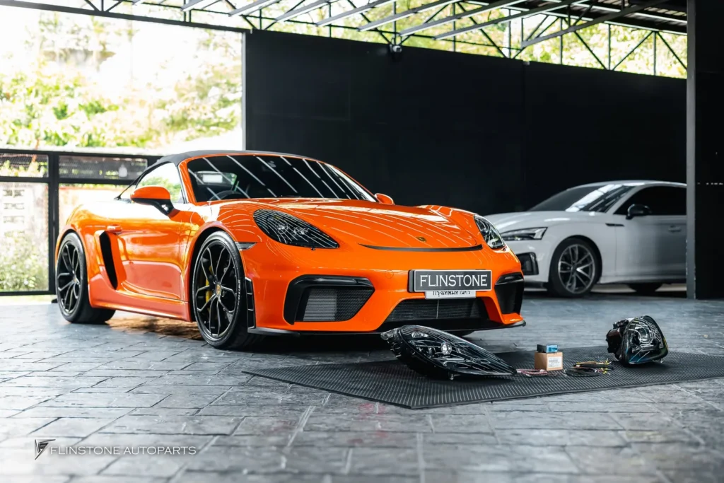 ไฟหน้าแท้ PDLS สำหรับ PORSCHE 718 Spyder พาร์แท้จากเยอรมัน