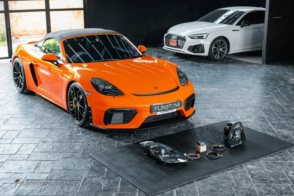 ไฟหน้าแท้ PDLS สำหรับ PORSCHE 718 Spyder พาร์แท้จากเยอรมัน
