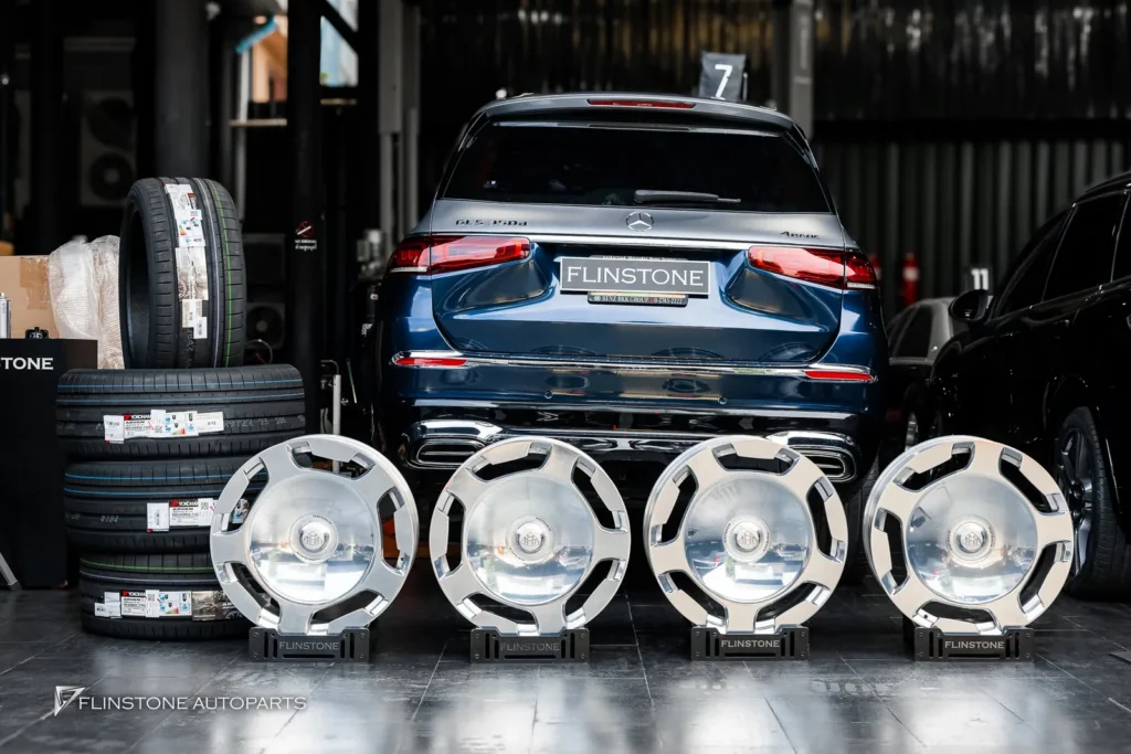 Mercedes-Benz X167 GLS-Class เลือกล้อฟอจสั่งตัดขอบ 22 นิ้ว สีเงาทั้งวง สเป็คเร