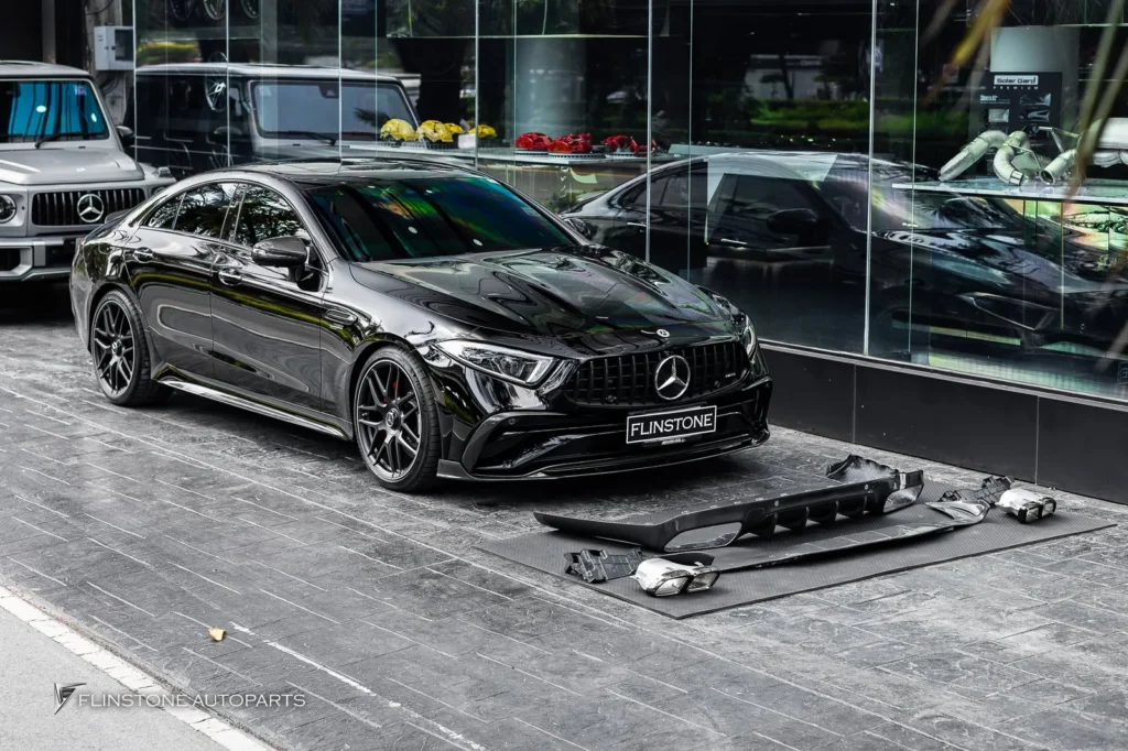 Mercedes-Benz C257 CLS-Class 2024 AMG GT63 Style Carbon Fiber Rear Diffuser + AMG GT63 Black