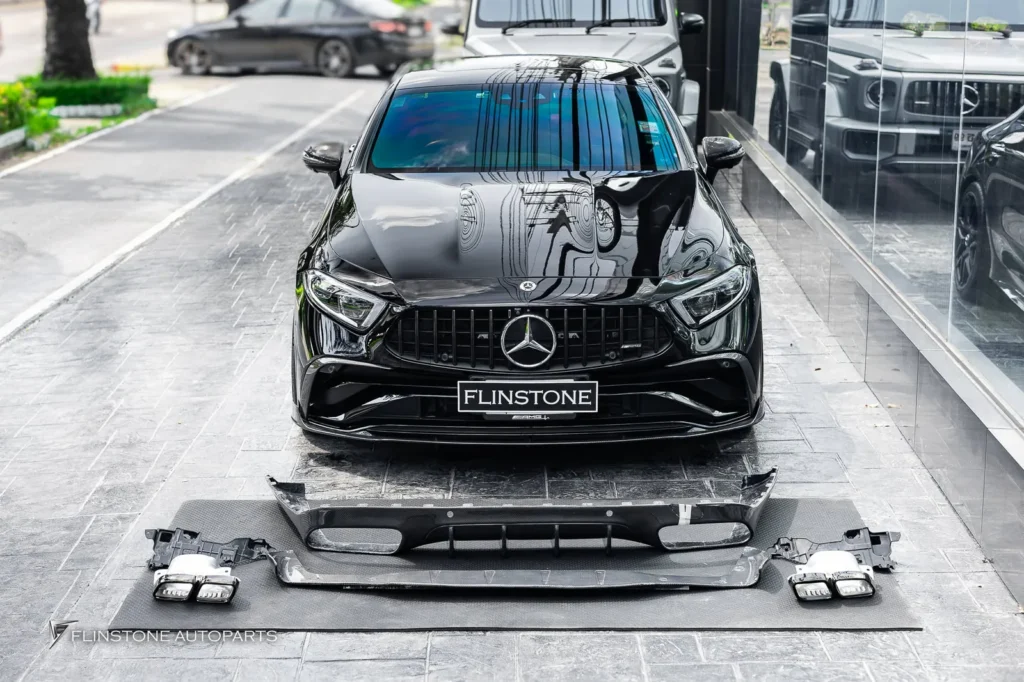 Mercedes-Benz C257 CLS-Class 2024 AMG GT63 Style Carbon Fiber Rear Diffuser + AMG GT63 Black