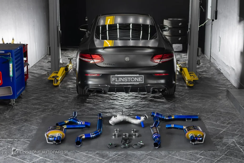 W205 C205 C-Class 2024 ชุดท่อ Titanium USUS Exhaust พร้อมกรอง BMW Italy สำหรับ Mercedes