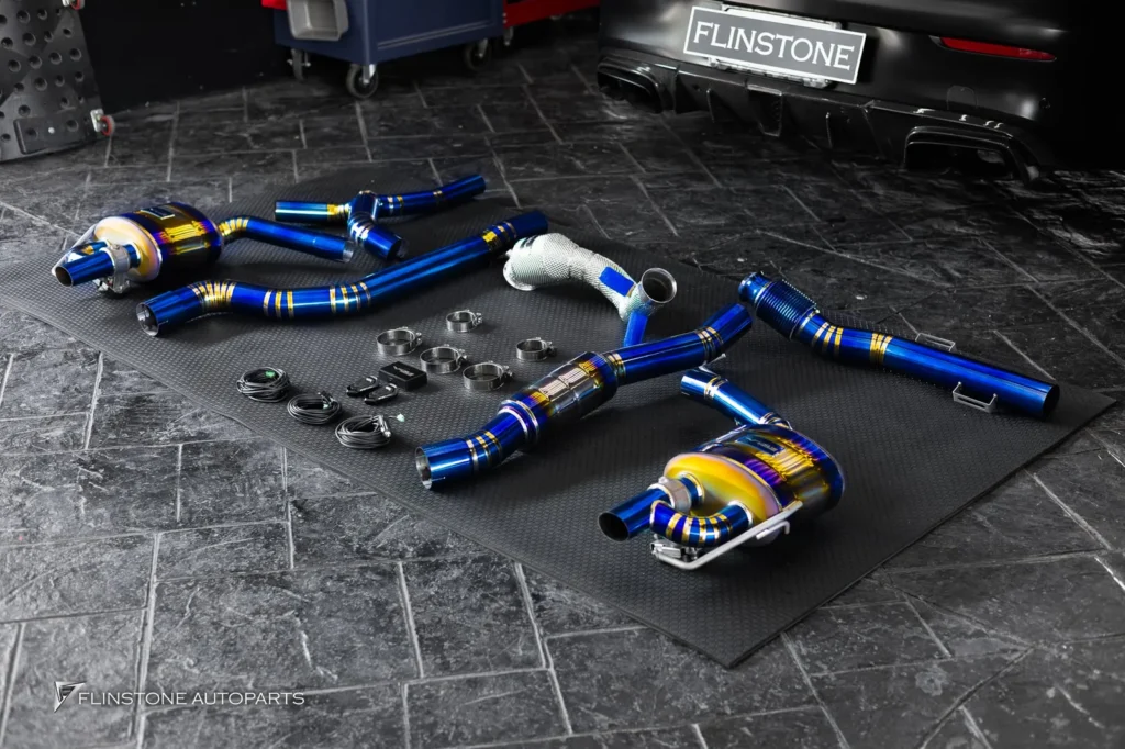 W205 C205 C-Class 2024排气套件Titanium USUS Exhaust搭配滤芯BMW Italy适用于Mercedes
