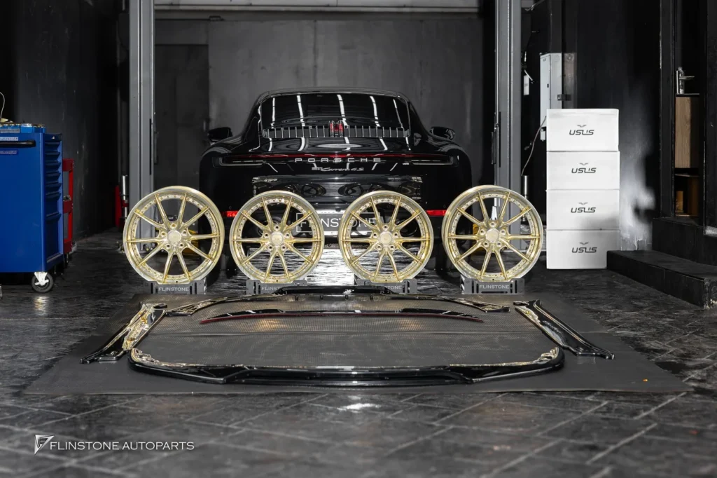 PORSCHE 992 Carrera USUS Forged Wheel [USUS-05S] + MAXTON DESIGN Front Lip