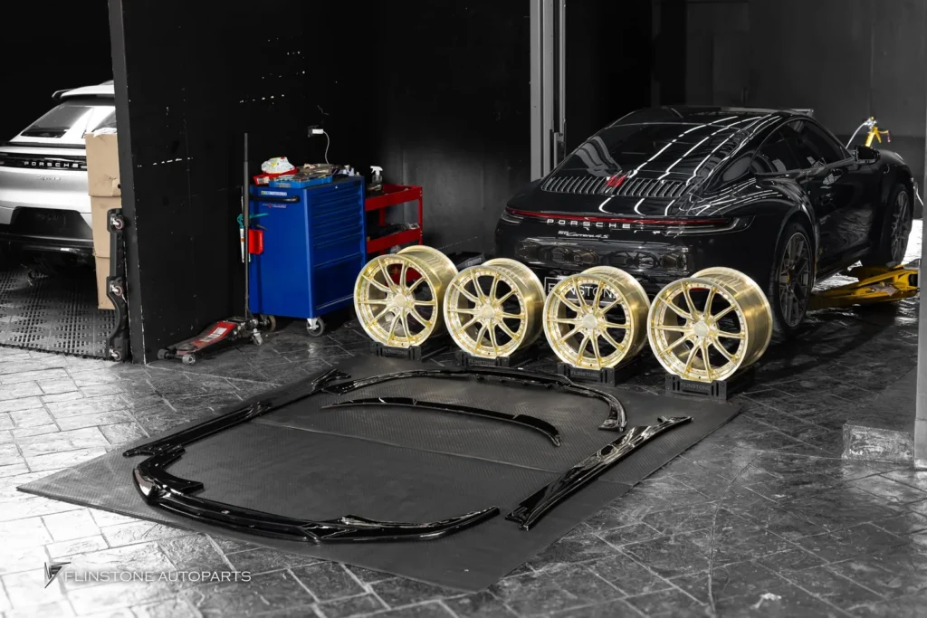 PORSCHE 992 Carrera USUS Forged Wheel [USUS-05S] + MAXTON DESIGN Front Lip