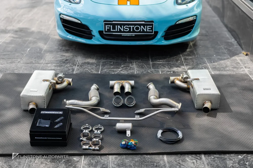 PORSCHE 981 Boxster安装排气系统来自IPE Exhaust