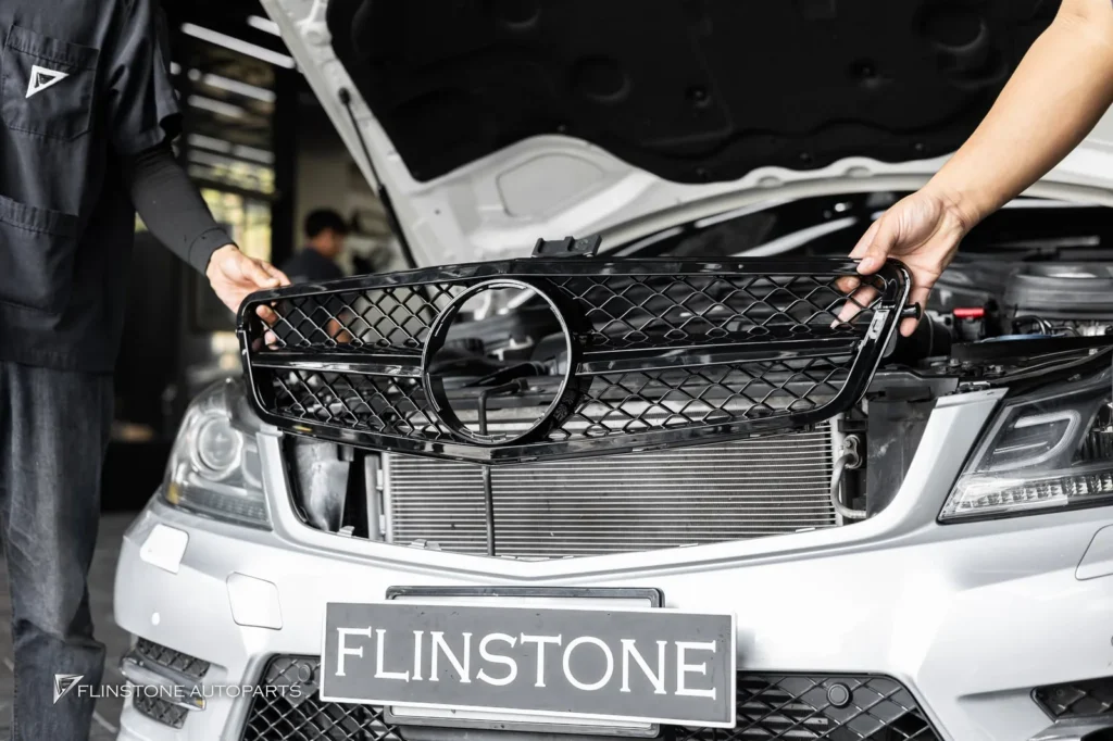 Mercedes-Benz W204-C204 C-Class C63 AMG Black Front Grille