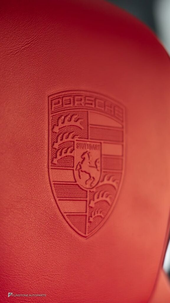 หัวหมอนใหม่ที่มีโลโก้ PORSCHE สำหรับรุ่น TAYCAN