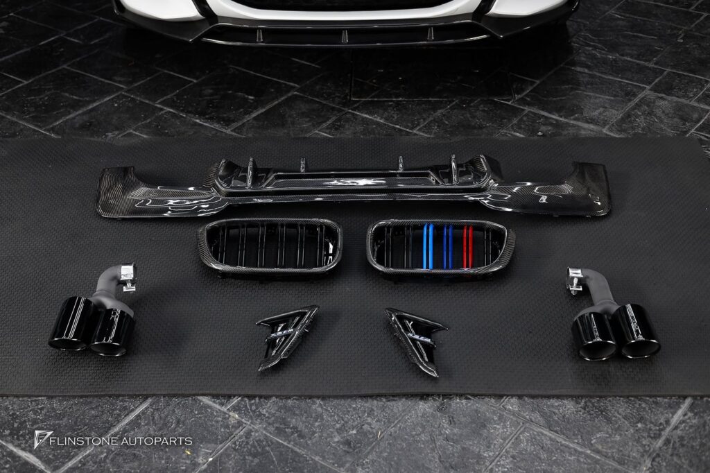 BMW X3 G01 GTs Carbon Fiber Rear Diffuser + X3M Black Tailpipe