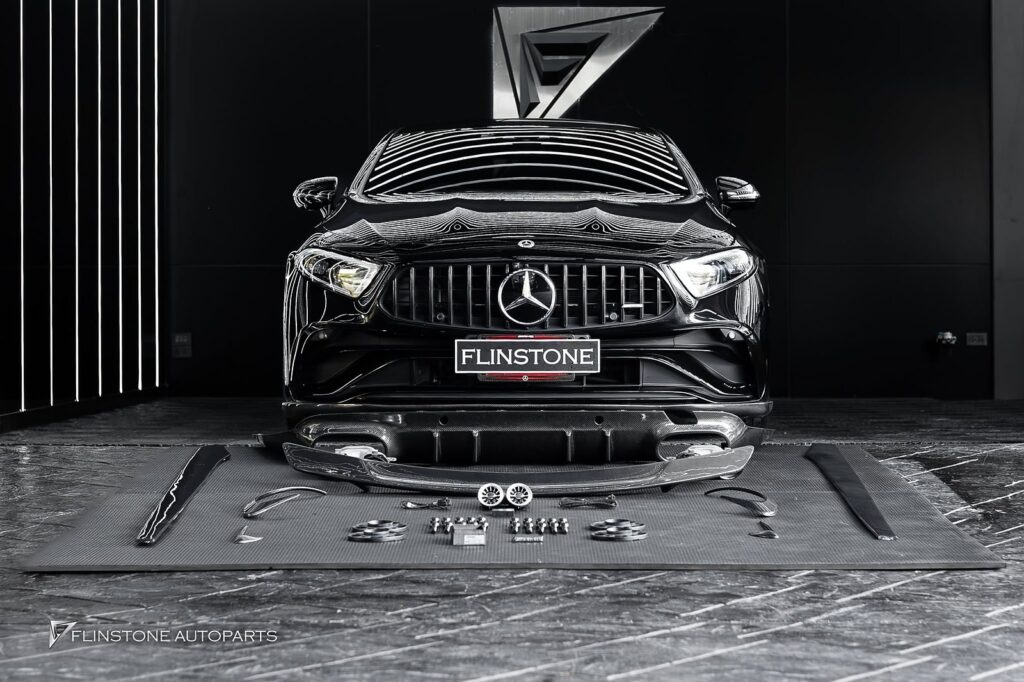 Mercedes-Benz C257 CLS-Class 2024 GTs Carbon Fiber Side Skirt + RT Carbon Fiber Trunk Spoiler