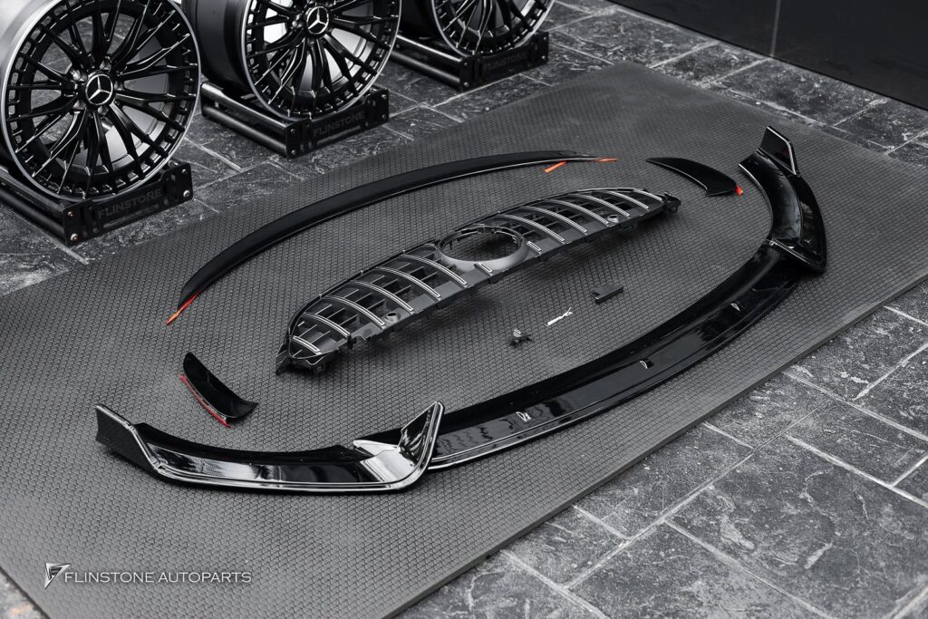 Mercedes-Benz C236 CLE-Class Coupe GTs Black Front Spoiler + CLE53 AMG Rear Flic