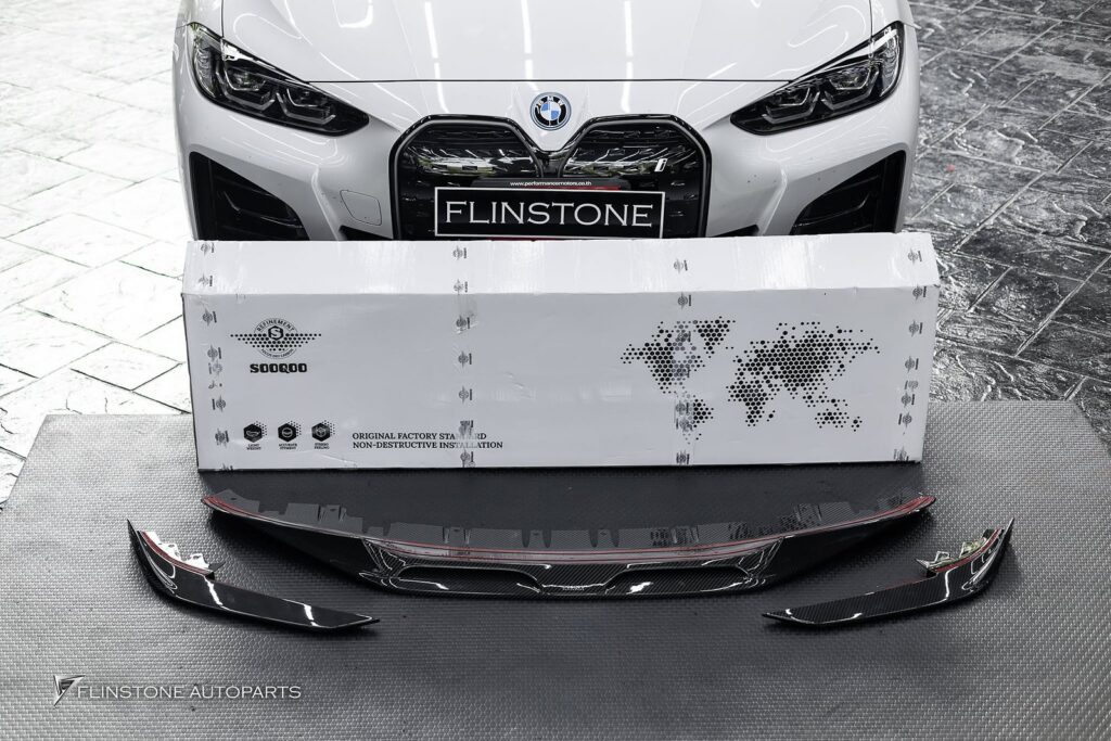 Carbon Front Lip BMW i4 G26 from the brand SOOQOO beautiful genuine carbon parts