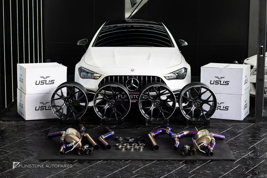 Mercedes-Benz C236 CLE-Class Coupe USUS Titanium Exhaust System + USUS Forged Wheel