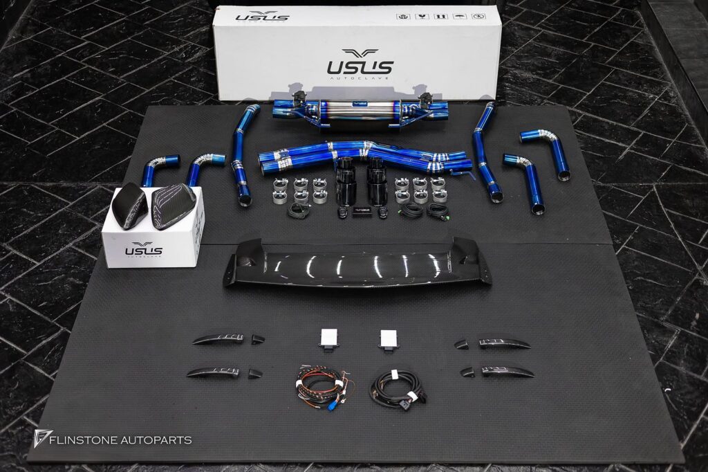 LAMBORGHINI URUS USUS Titanium Exhaust System + USUS Carbon Fiber Side Mirror Hou