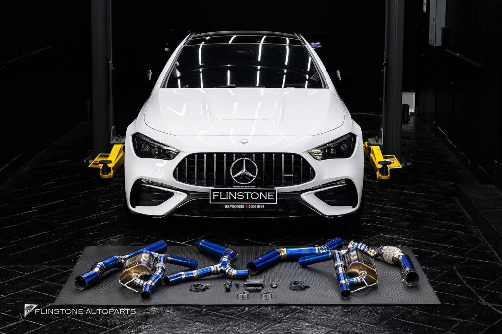 Mercedes-Benz C236 CLE-Class Coupe CLE53 AMG สไลด์ตรงเข้าติดตั้งชุดท่อ USUS Titanium Exhaust