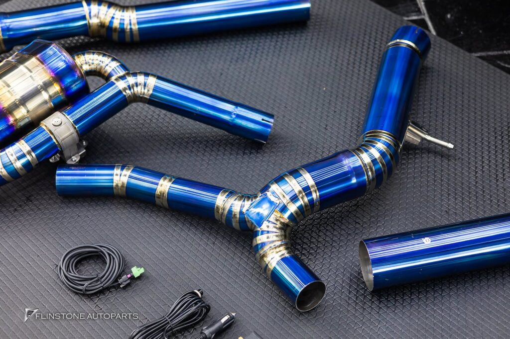 Mercedes-Benz C236 CLE-Class Coupe CLE53 AMG สไลด์ตรงเข้าติดตั้งชุดท่อ USUS Titanium Exhaust