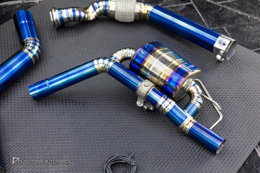 Mercedes-Benz C236 CLE-Class Coupe CLE53 AMG สไลด์ตรงเข้าติดตั้งชุดท่อ USUS Titanium Exhaust