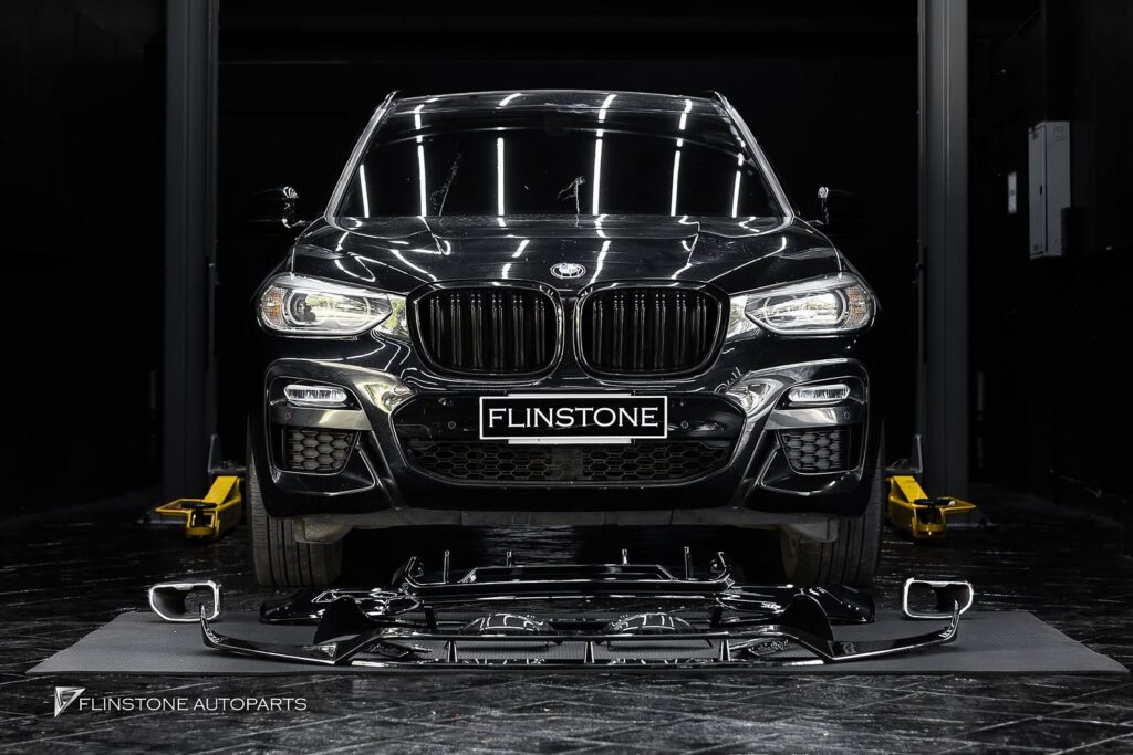 BMW X3 G01 GTs Black Front Spoiler + M Performance Rear Spoiler