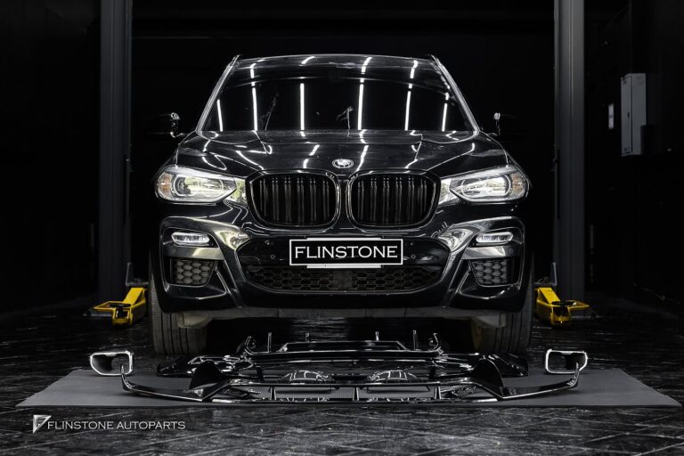 BMW X3 G01 GTs Black Front Spoiler + M Performance Rear Spoiler