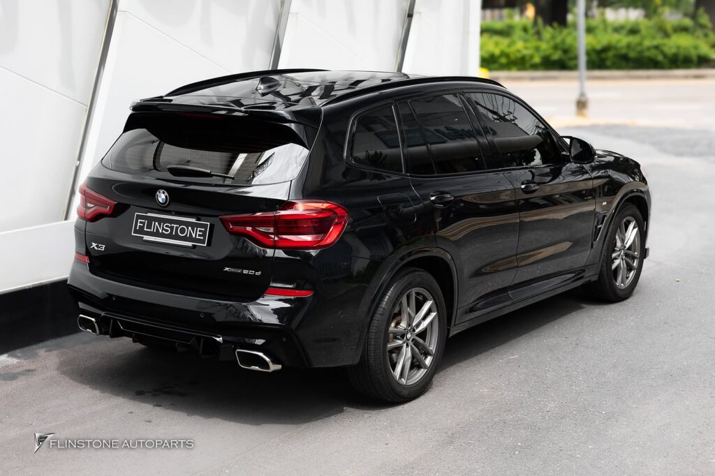 BMW X3 G01 GTs Black Front Spoiler + M Performance Rear Spoiler