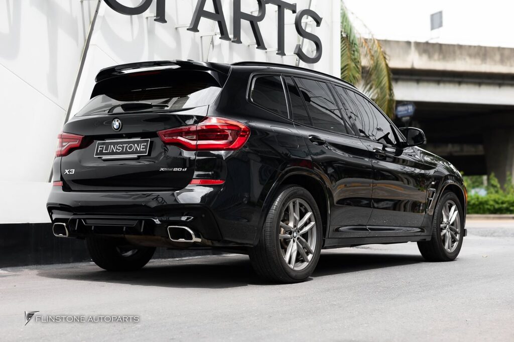 BMW X3 G01 GTs Black Front Spoiler + M Performance Rear Spoiler