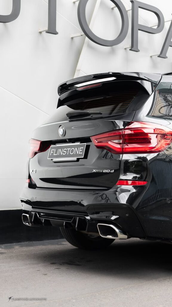 BMW X3 G01 GTs Black Front Spoiler + M Performance Rear Spoiler