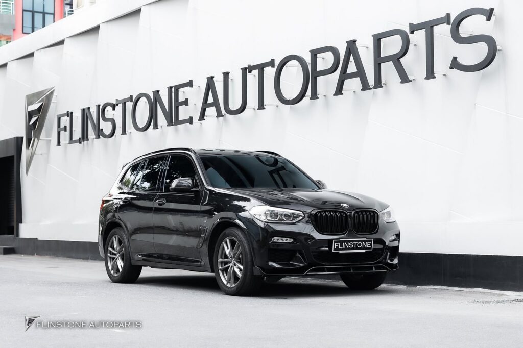 BMW X3 G01 GTs Black Front Spoiler + M Performance Rear Spoiler