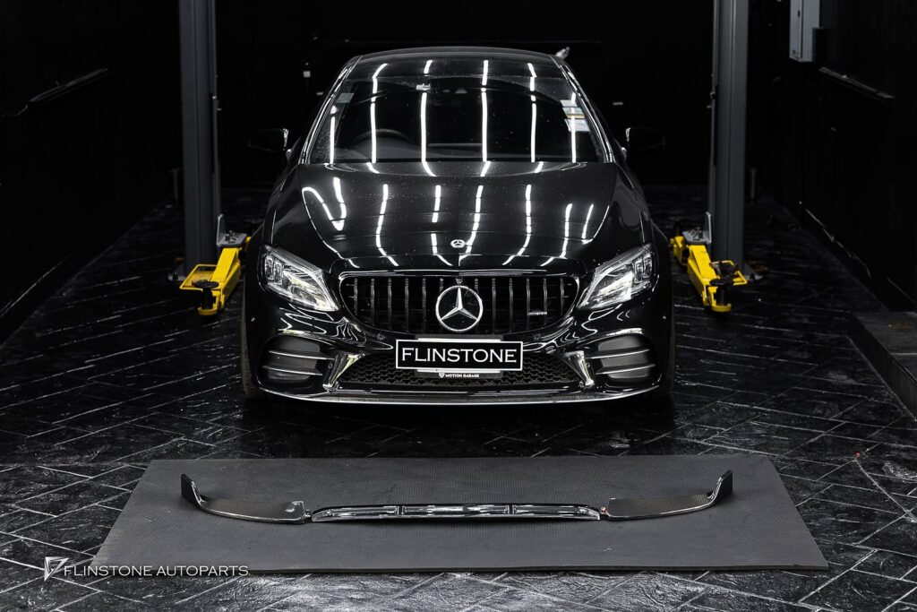 Mercedes-Benz ลิ้นหน้าคาร์บอนสำหรับ W205 C-Class Facelift