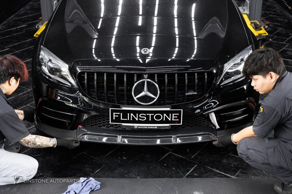 Mercedes-Benz carbon front lip for W205 C-Class Facelift