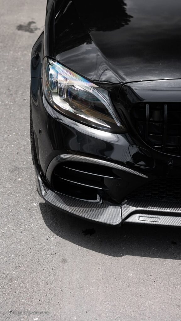 Mercedes-Benz carbon front lip for W205 C-Class Facelift