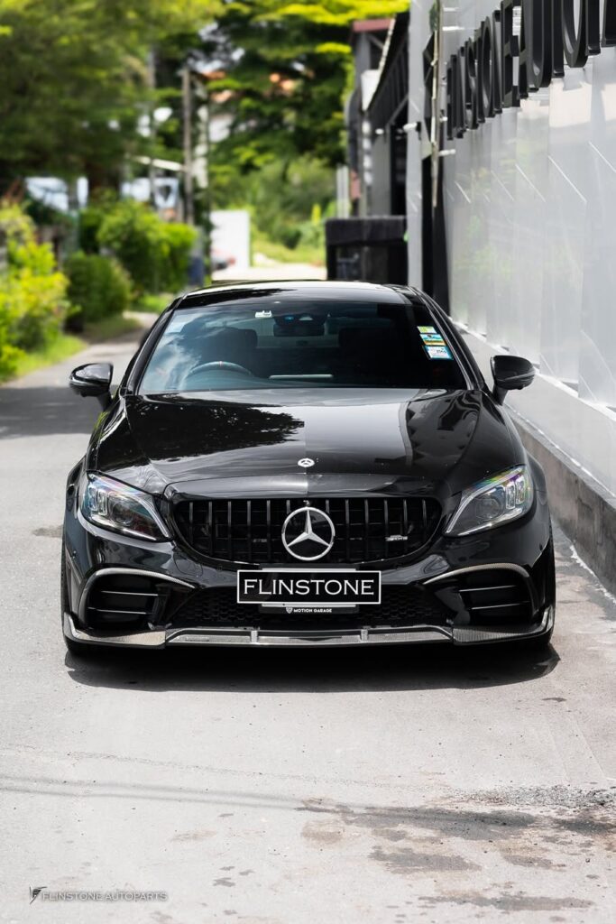 Mercedes-Benz carbon front lip for W205 C-Class Facelift