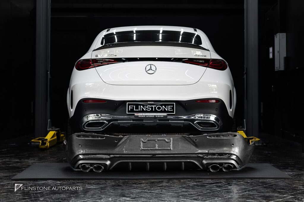 Mercedes-Benz X253 GLC-Class GLC350e ติดตั้งดิฟฟิวเซอร์+ปลายท่อของแท้ GLC43 Coupe AMG อะไหล่แ