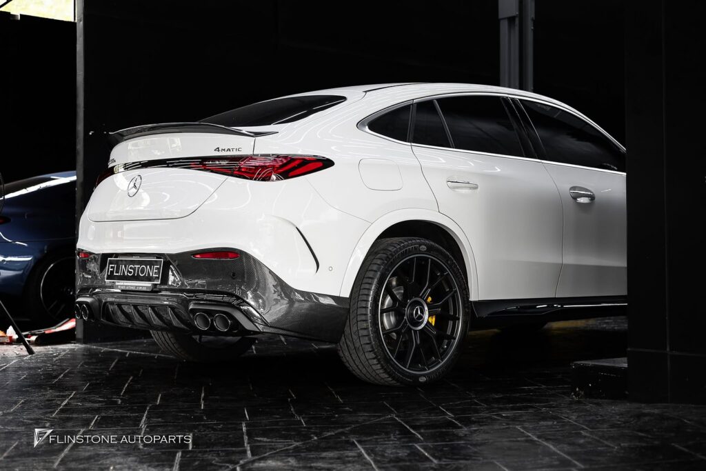 Mercedes-Benz X253 GLC-Class GLC350e ติดตั้งดิฟฟิวเซอร์+ปลายท่อของแท้ GLC43 Coupe AMG อะไหล่แ