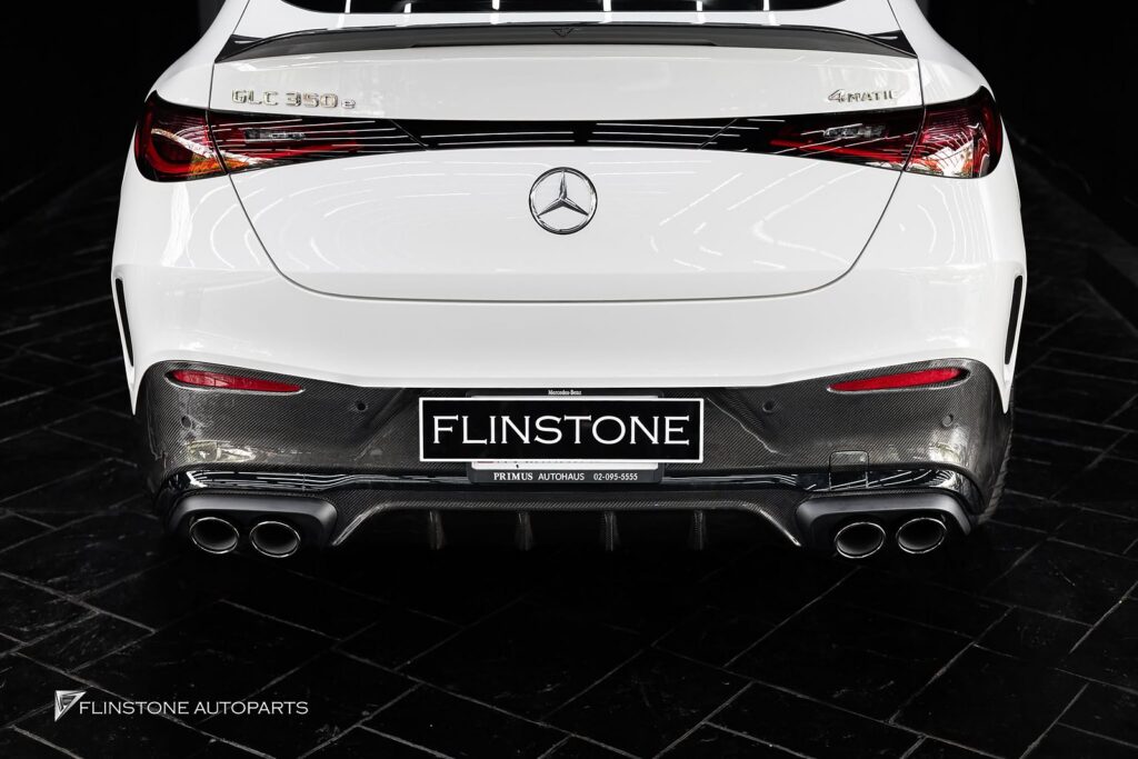 Mercedes-Benz X253 GLC-Class GLC350e ติดตั้งดิฟฟิวเซอร์+ปลายท่อของแท้ GLC43 Coupe AMG อะไหล่แ