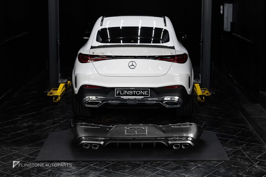 Mercedes-Benz X253 GLC-Class GLC350e ติดตั้งดิฟฟิวเซอร์+ปลายท่อของแท้ GLC43 Coupe AMG อะไหล่แ