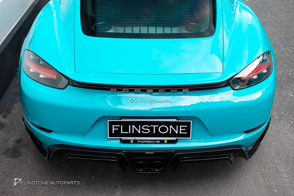 PORSCHE 718 Cayman – Boxster CMST V.2 Carbon Fiber Front Lip + CMST V.2 Carbon Fiber Side