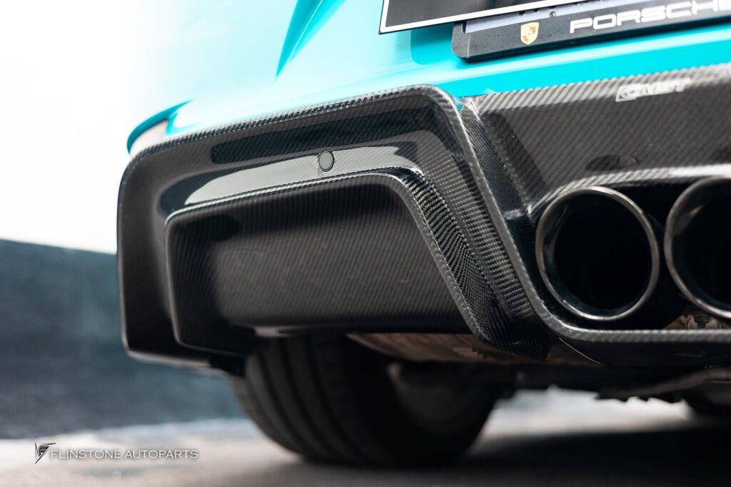 PORSCHE 718 Cayman – Boxster CMST V.2 Carbon Fiber Front Lip + CMST V.2 Carbon Fiber Side