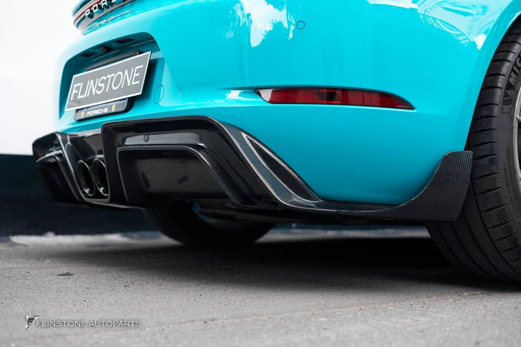PORSCHE 718 Cayman – Boxster CMST V.2 Carbon Fiber Front Lip + CMST V.2 Carbon Fiber Side