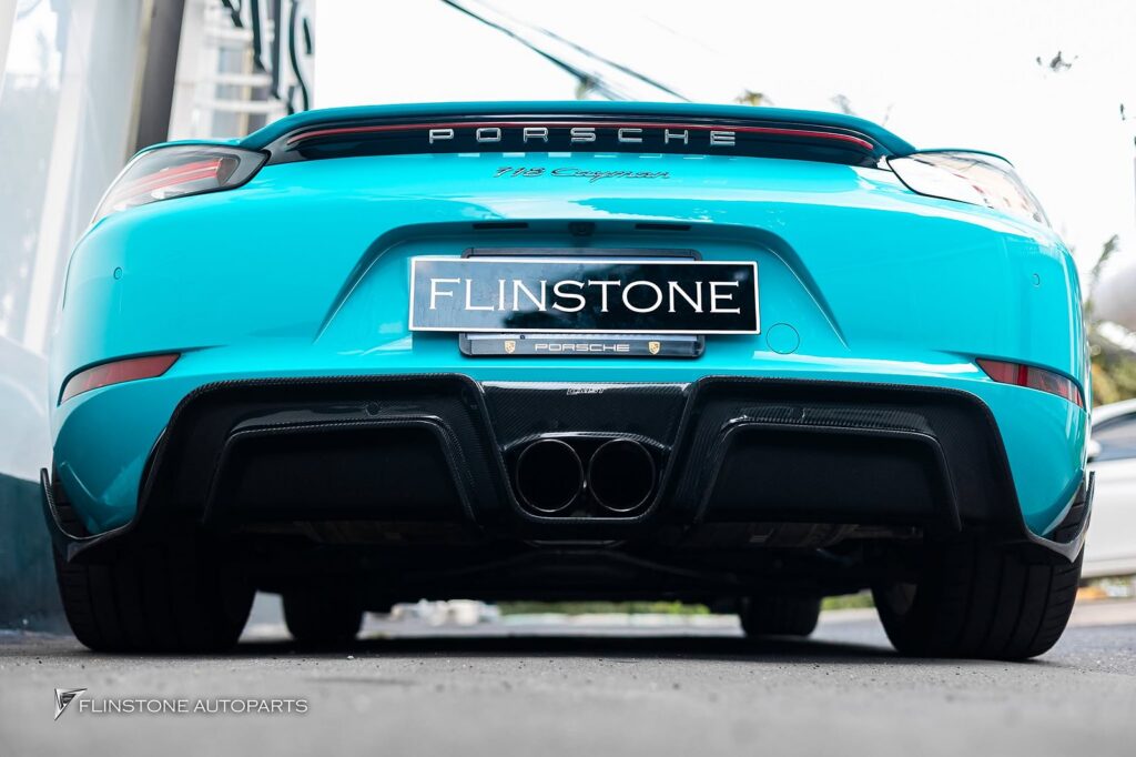 PORSCHE 718 Cayman – Boxster CMST V.2 Carbon Fiber Front Lip + CMST V.2 Carbon Fiber Side