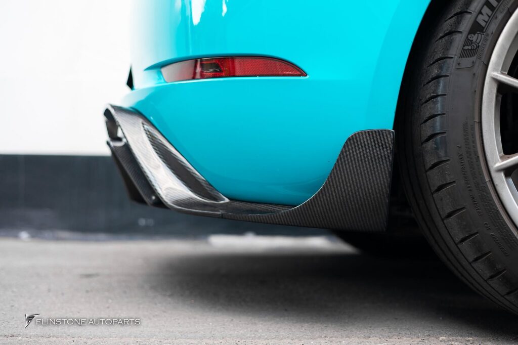 PORSCHE 718 Cayman – Boxster CMST V.2 Carbon Fiber Front Lip + CMST V.2 Carbon Fiber Side