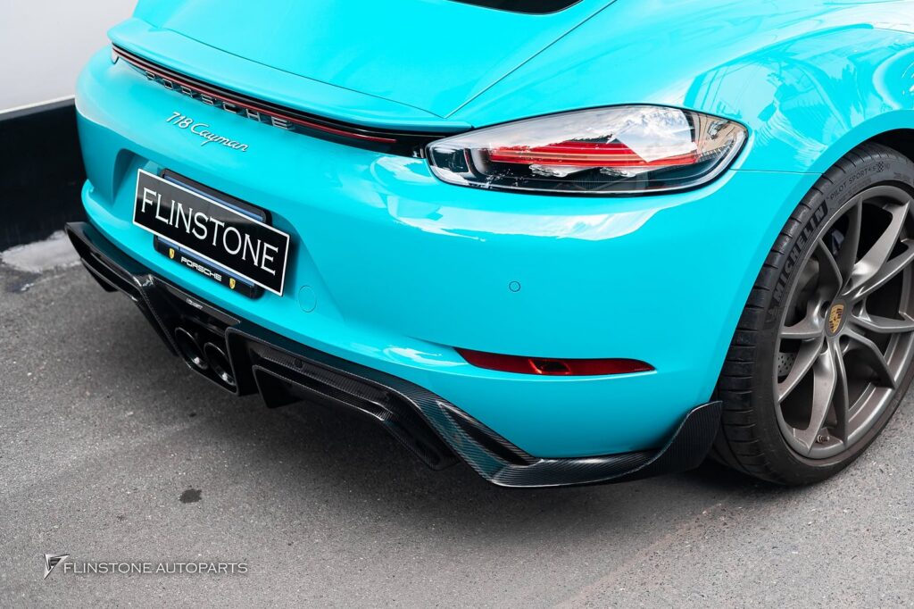 PORSCHE 718 Cayman – Boxster CMST V.2 Carbon Fiber Front Lip + CMST V.2 Carbon Fiber Side