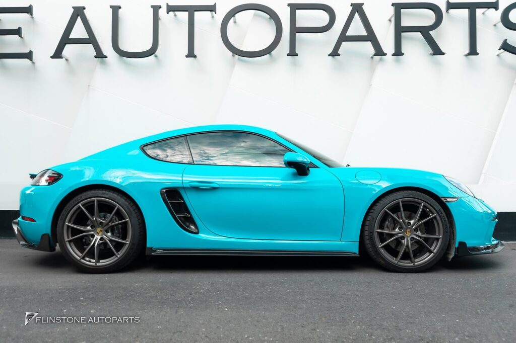 PORSCHE 718 Cayman – Boxster CMST V.2 Carbon Fiber Front Lip + CMST V.2 Carbon Fiber Side