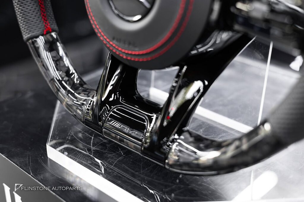 Mercedes-Benz พวงมาลัย FORGED CARBON สำหรับ GLC-Class W253 เย็บด้ายสีแดง และก้