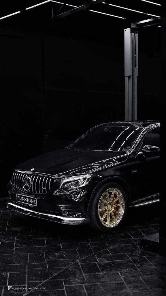 Mercedes-Benz พวงมาลัย FORGED CARBON สำหรับ GLC-Class W253 เย็บด้ายสีแดง และก้