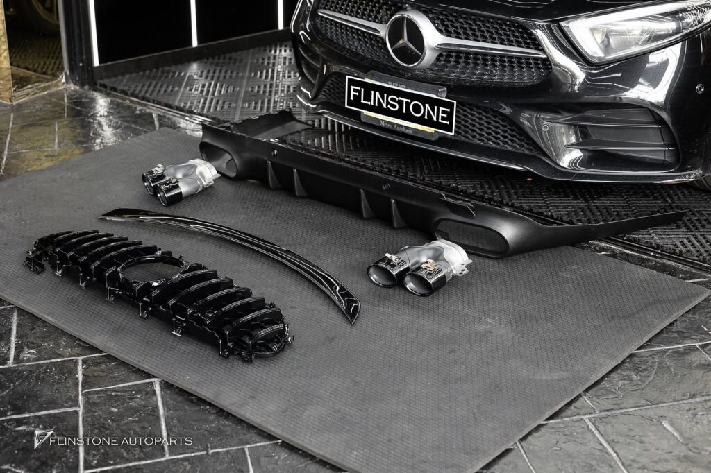 Mercedes-Benz C257 CLS-Class Coupe GT Panamericana Front Grille + CLS53 AMG Black Rear Diffuser