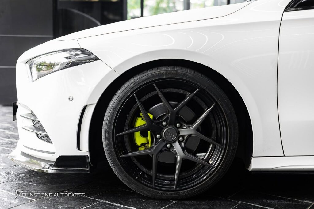 Mercedes-Benz W177 A-Class GTs Black Front Lip + GTs Black Side Skirt
