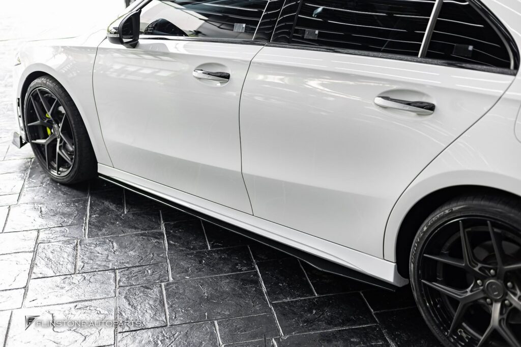 Mercedes-Benz W177 A-Class GTs Black Front Lip + GTs Black Side Skirt
