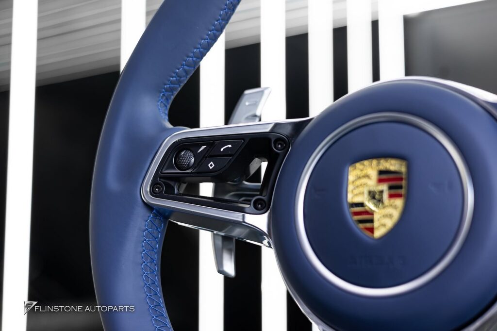 PORSCHE 981 Cayman – Boxster Custom PORSCHE Steering Wheel + Custom White Cluster