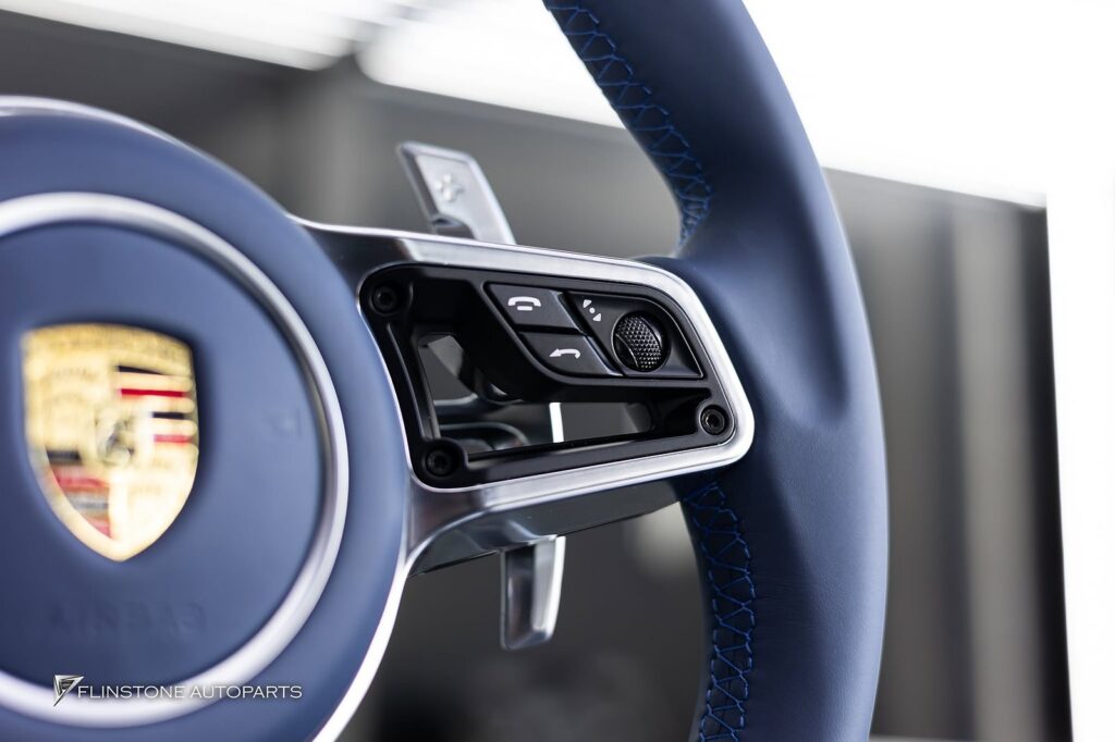 PORSCHE 981 Cayman – Boxster Custom PORSCHE Steering Wheel + Custom White Cluster