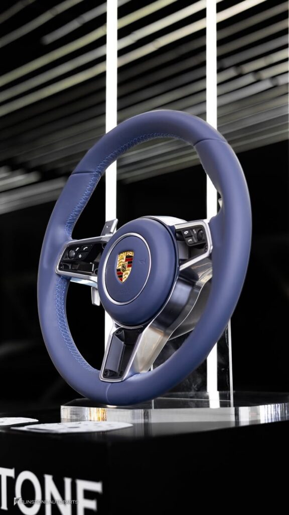PORSCHE 981 Cayman – Boxster Custom PORSCHE Steering Wheel + Custom White Cluster